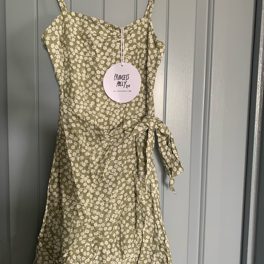 COPY - Princess Polly simona mini dress green - Picture 2 of 5